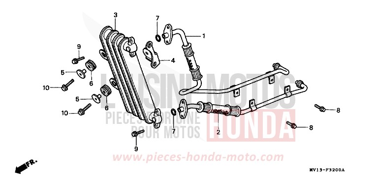 OELKUEHLER von Africa Twin 750 SCHWARZ (NH1K) von 1992